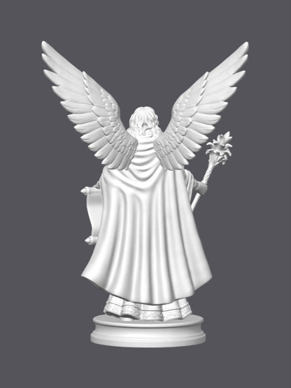Arcángel Gabriel con pergamino — Escultura decorativa artesanal | Atenea