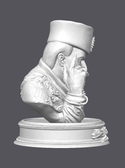Busto de Tino Casal, lágrimas de cocodrilo — Escultura decorativa artesanal | Atenea