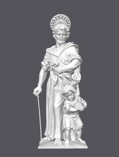 San José con niño — Escultura decorativa artesanal | Atenea