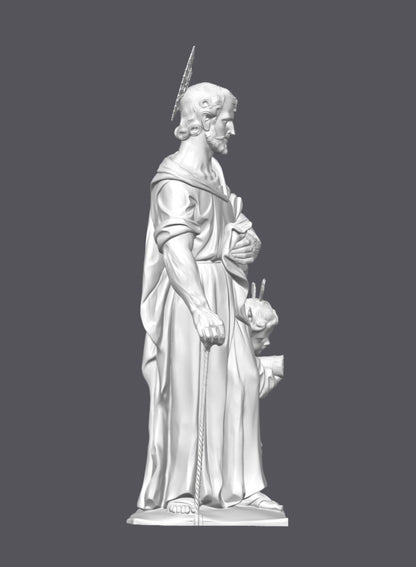 San José con niño — Escultura decorativa artesanal | Atenea