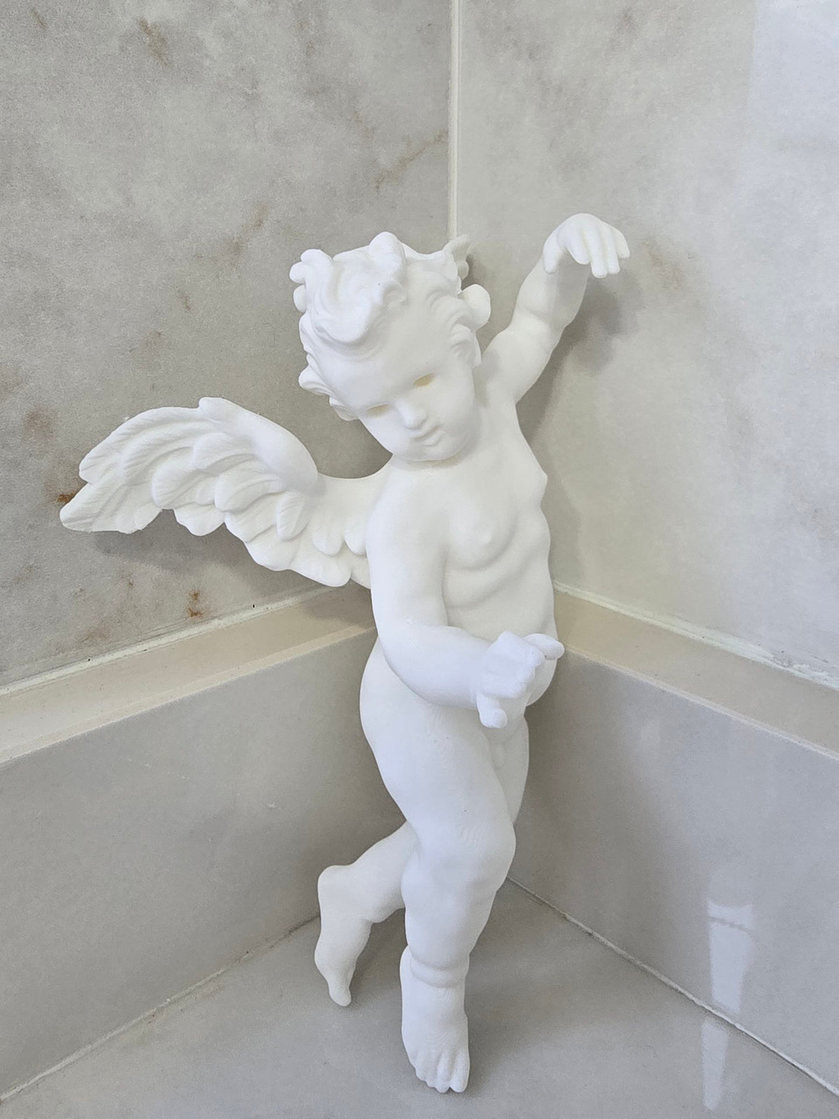 Querubín para ojos de cristal, derecha — Escultura decorativa artesanal | Atenea