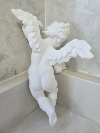 Querubín para ojos de cristal, izquierda — Escultura decorativa artesanal | Atenea