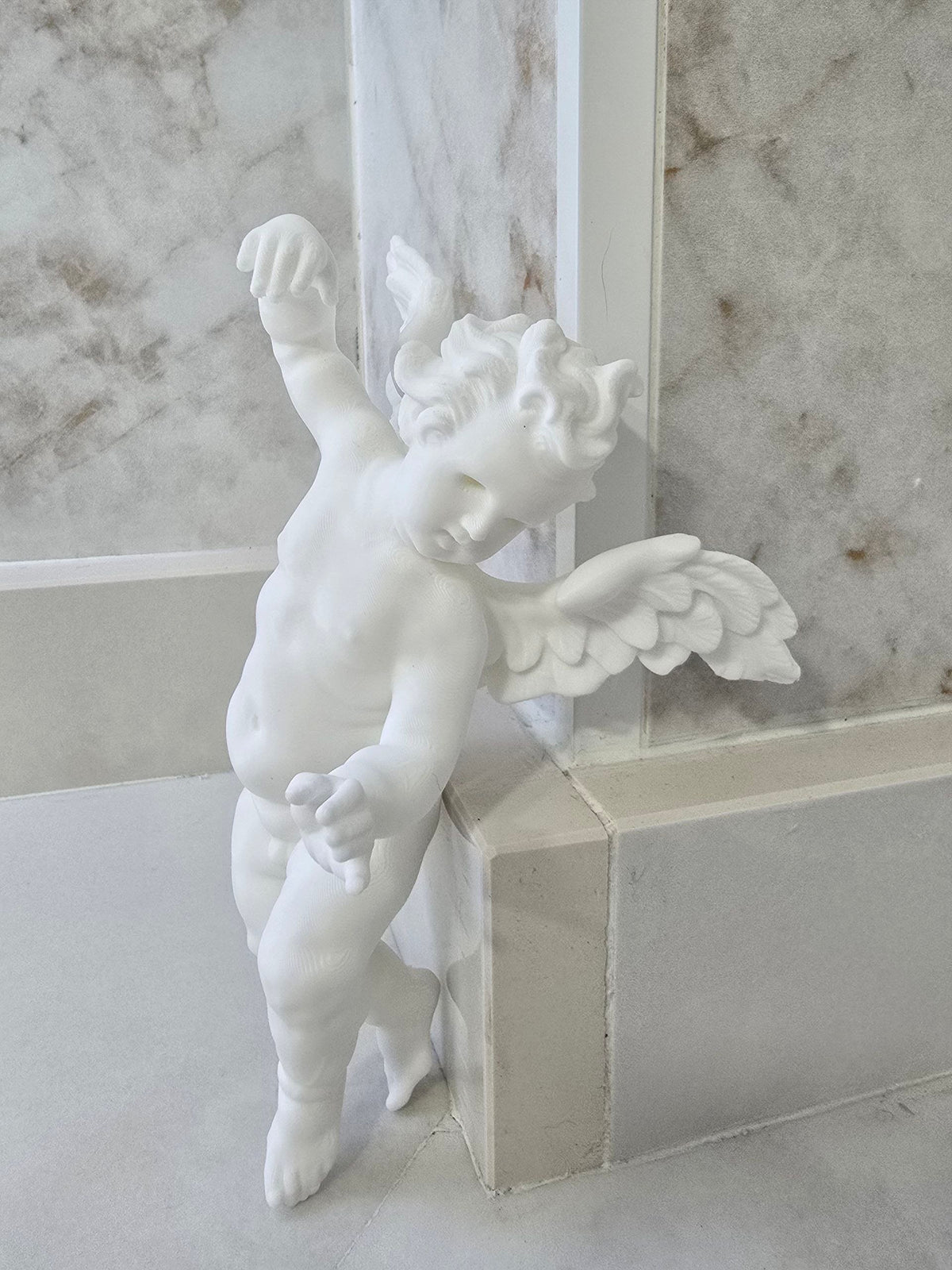 Querubín para ojos de cristal, izquierda — Escultura decorativa artesanal | Atenea