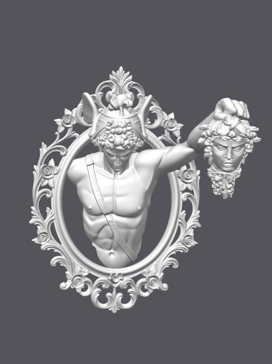 Perseo con medusa — Escultura decorativa artesanal | Atenea