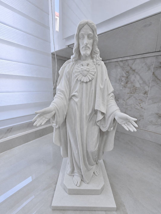 Sagrado corazón de Jesús — Escultura decorativa artesanal | Atenea