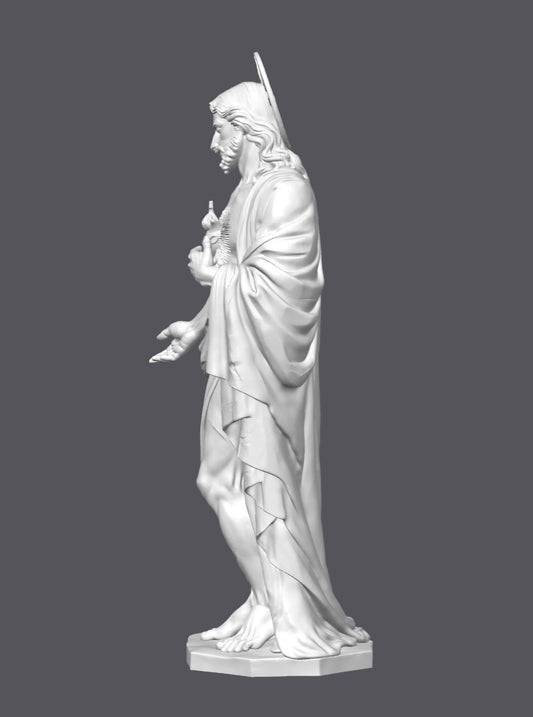 Cristo, Sagrado corazón — Escultura decorativa artesanal | Atenea