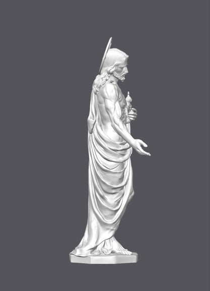Cristo, Sagrado corazón — Escultura decorativa artesanal | Atenea