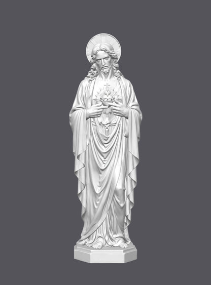 Cristo, Sagrado corazón — Escultura decorativa artesanal | Atenea