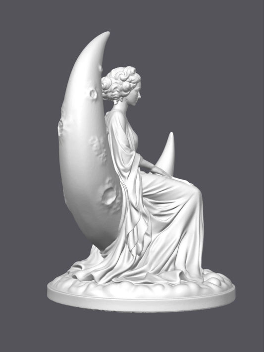 Dama lunar — Escultura decorativa artesanal | Atenea