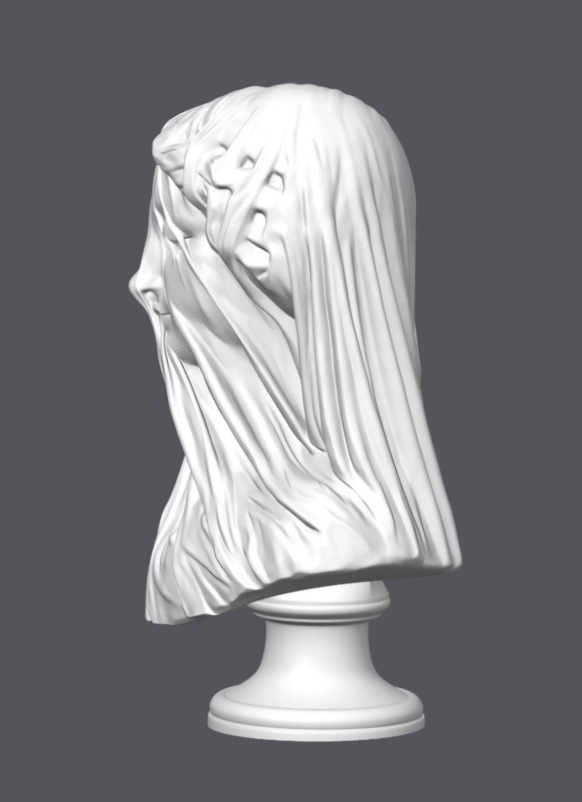 Virgen velada — Escultura decorativa artesanal | Atenea