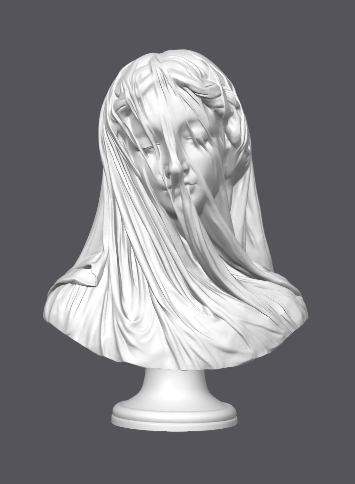 Virgen velada — Escultura decorativa artesanal | Atenea
