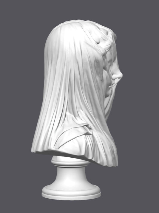 Virgen velada — Escultura decorativa artesanal | Atenea