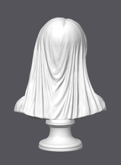 Virgen velada — Escultura decorativa artesanal | Atenea