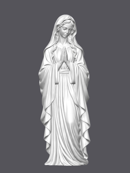 Virgen María orando — Escultura decorativa artesanal | Atenea