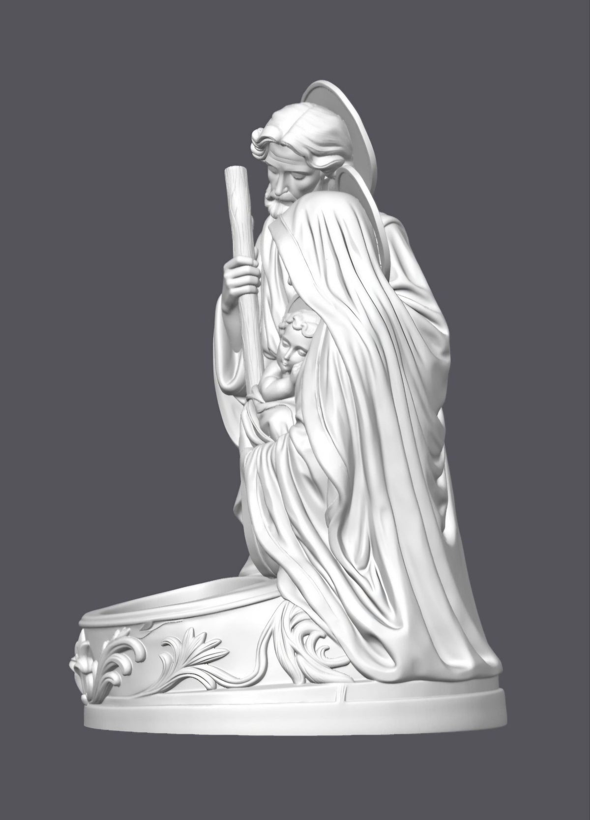 Porta rosario Sagrada familia — Escultura decorativa artesanal | Atenea