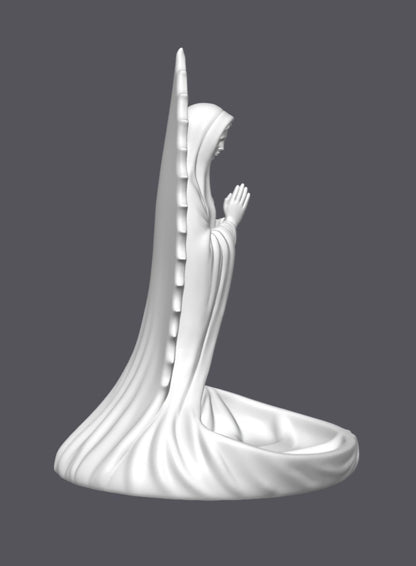 Porta rosario Virgen de Guadalupe — Escultura decorativa artesanal | Atenea