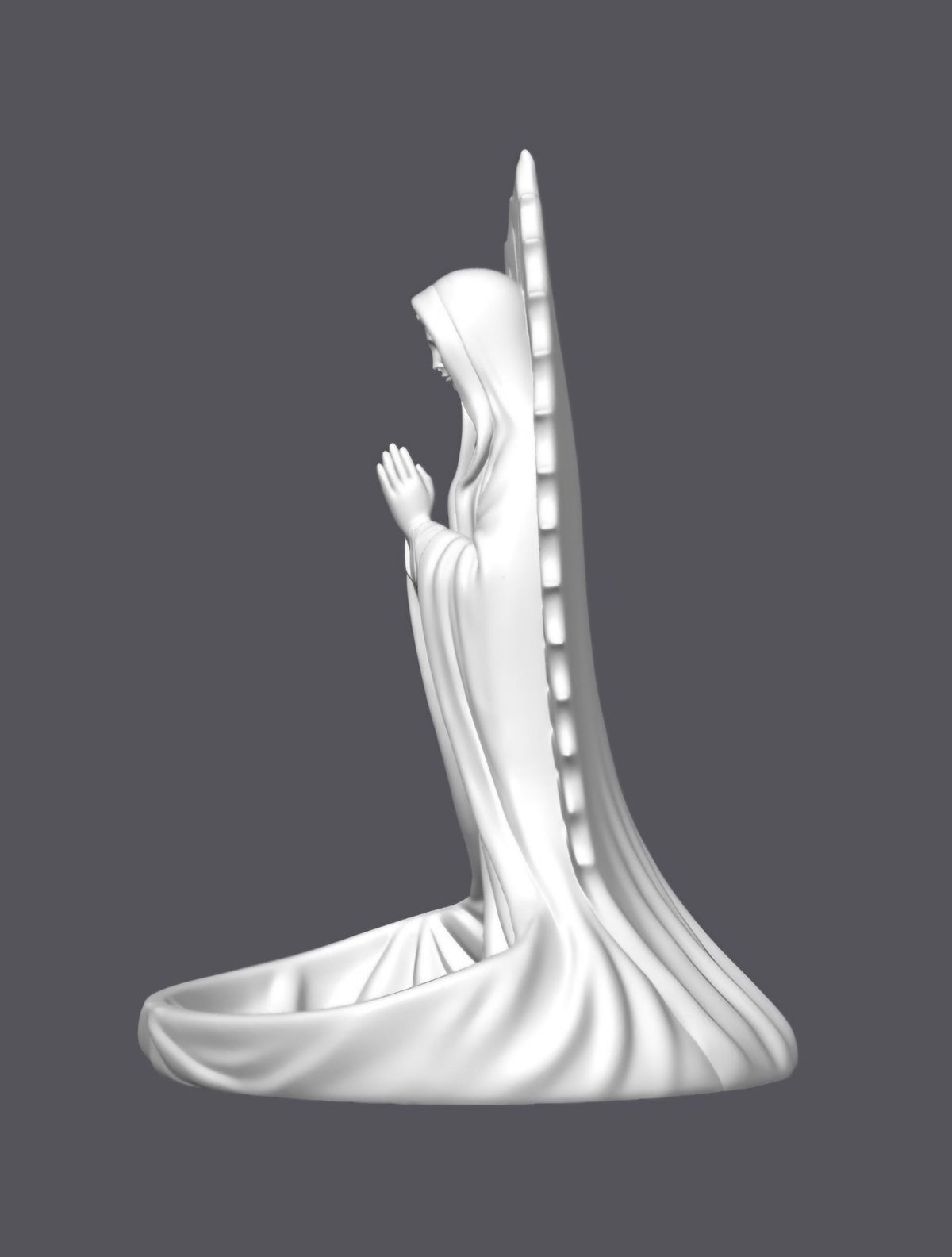 Porta rosario Virgen de Guadalupe — Escultura decorativa artesanal | Atenea