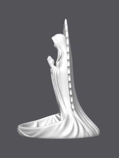 Porta rosario Virgen de Guadalupe — Escultura decorativa artesanal | Atenea