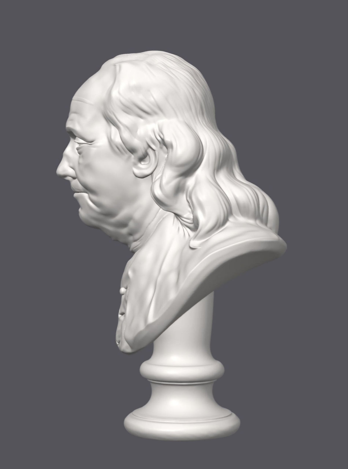 Busto de Benjamin Franklin — Escultura decorativa artesanal | Atenea