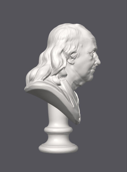 Busto de Benjamin Franklin — Escultura decorativa artesanal | Atenea