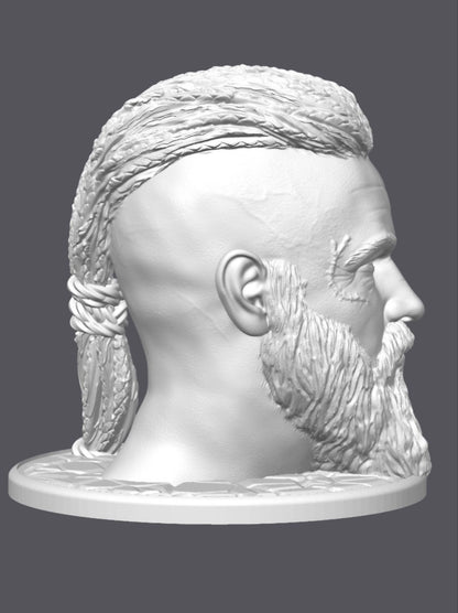Sujeta auriculares, Ragnar Lothbrok — Escultura decorativa artesanal | Atenea