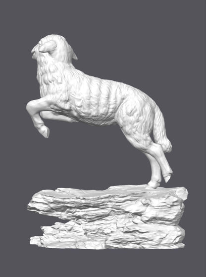 Oveja saltando — Escultura decorativa artesanal | Atenea