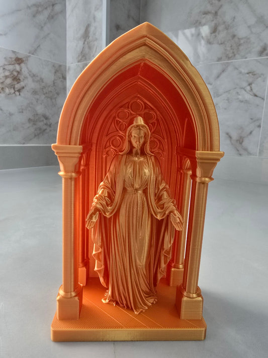 Hornacina con Virgen María — Escultura decorativa artesanal | Atenea