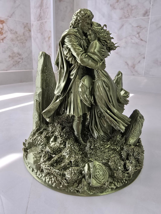 Outlander, Jamie y Claire — Escultura decorativa artesanal | Atenea
