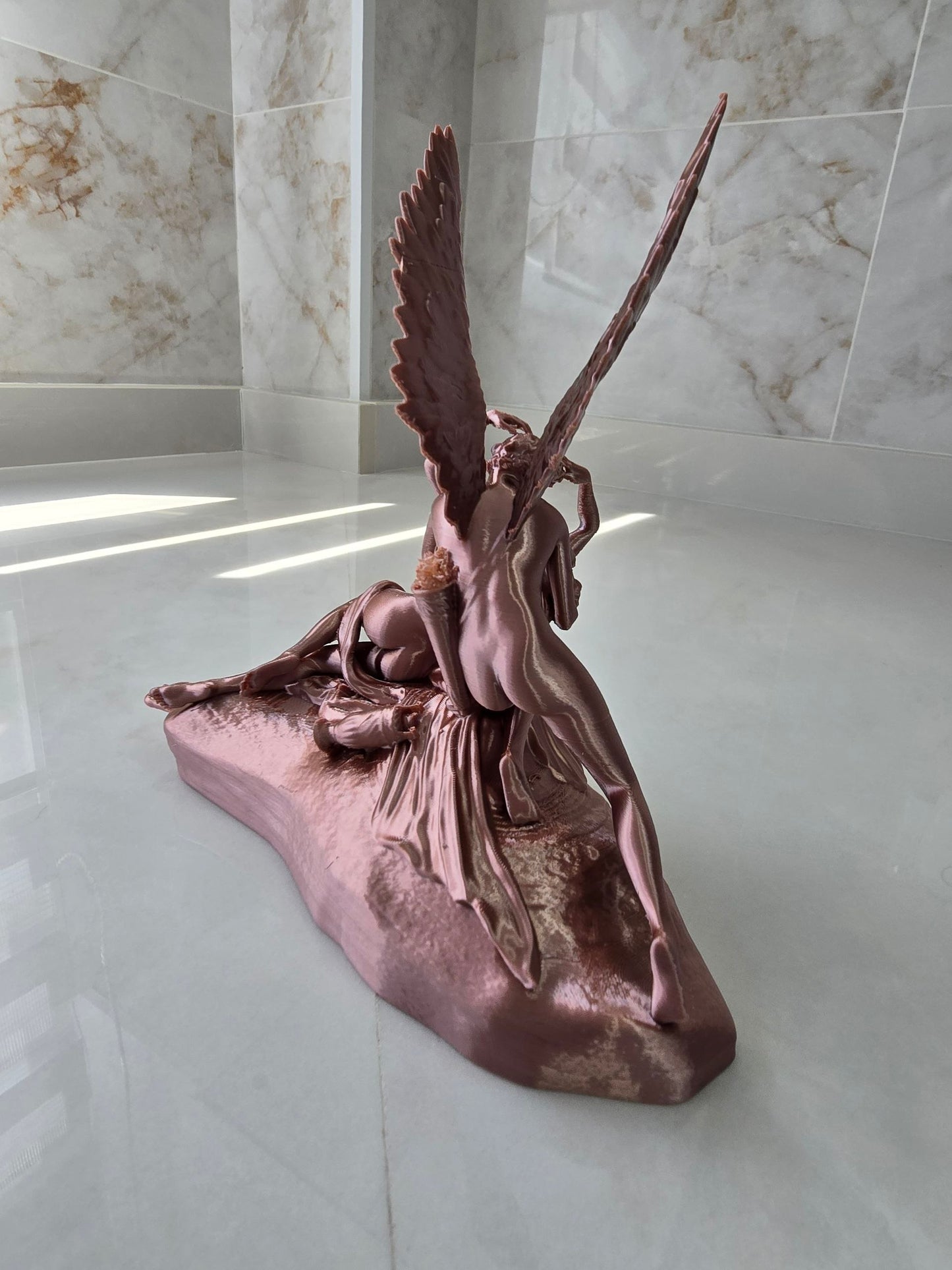 Figura Amor y Psique — Escultura decorativa artesanal | Atenea