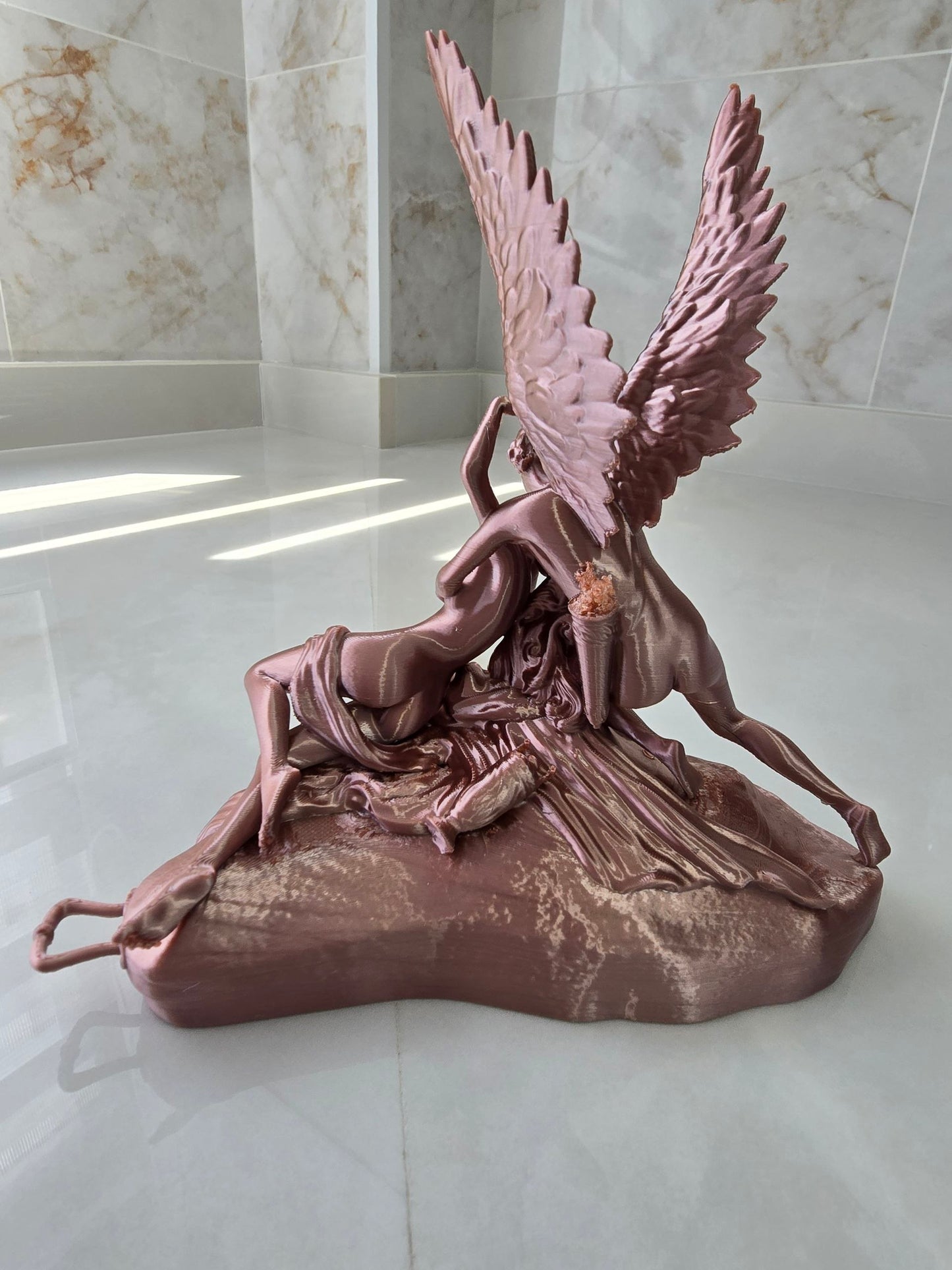 Figura Amor y Psique — Escultura decorativa artesanal | Atenea