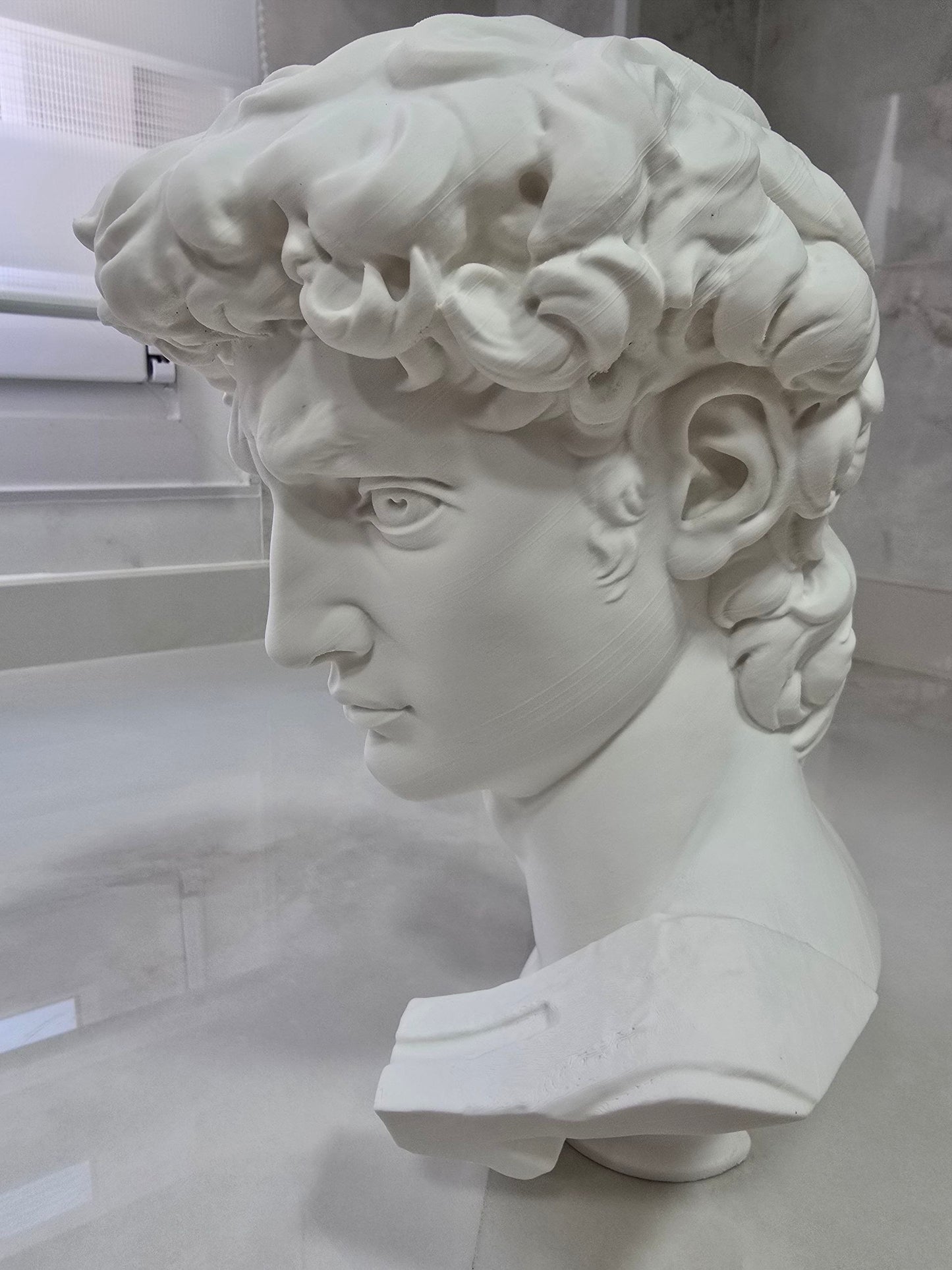Busto de David, escultura de Miguel Ángel — Escultura decorativa artesanal | Atenea