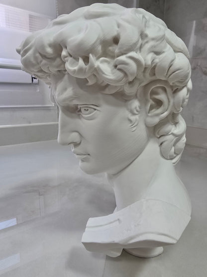 Busto de David, escultura de Miguel Ángel — Escultura decorativa artesanal | Atenea