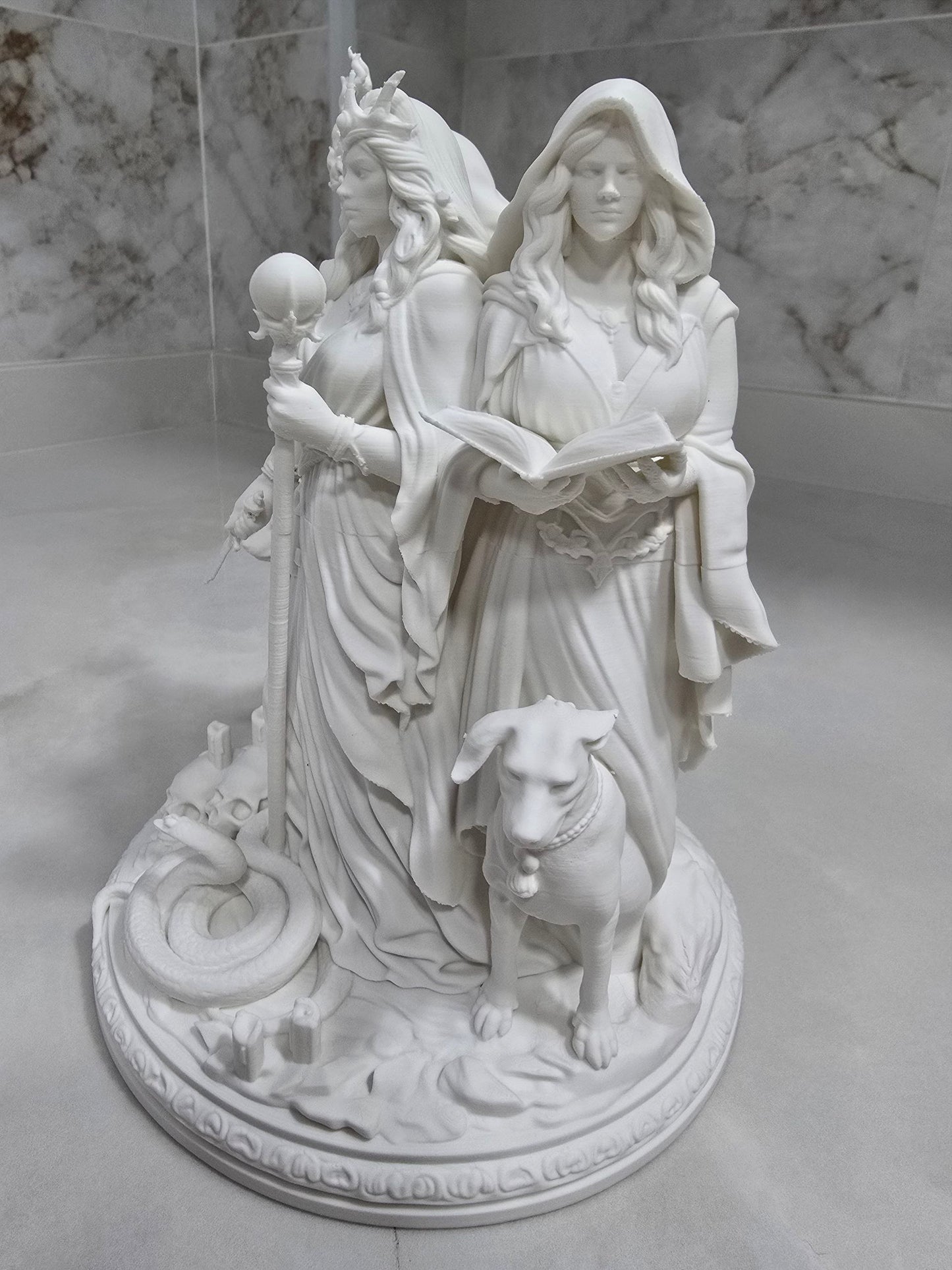 Hécate, escultura triple — Escultura decorativa artesanal | Atenea