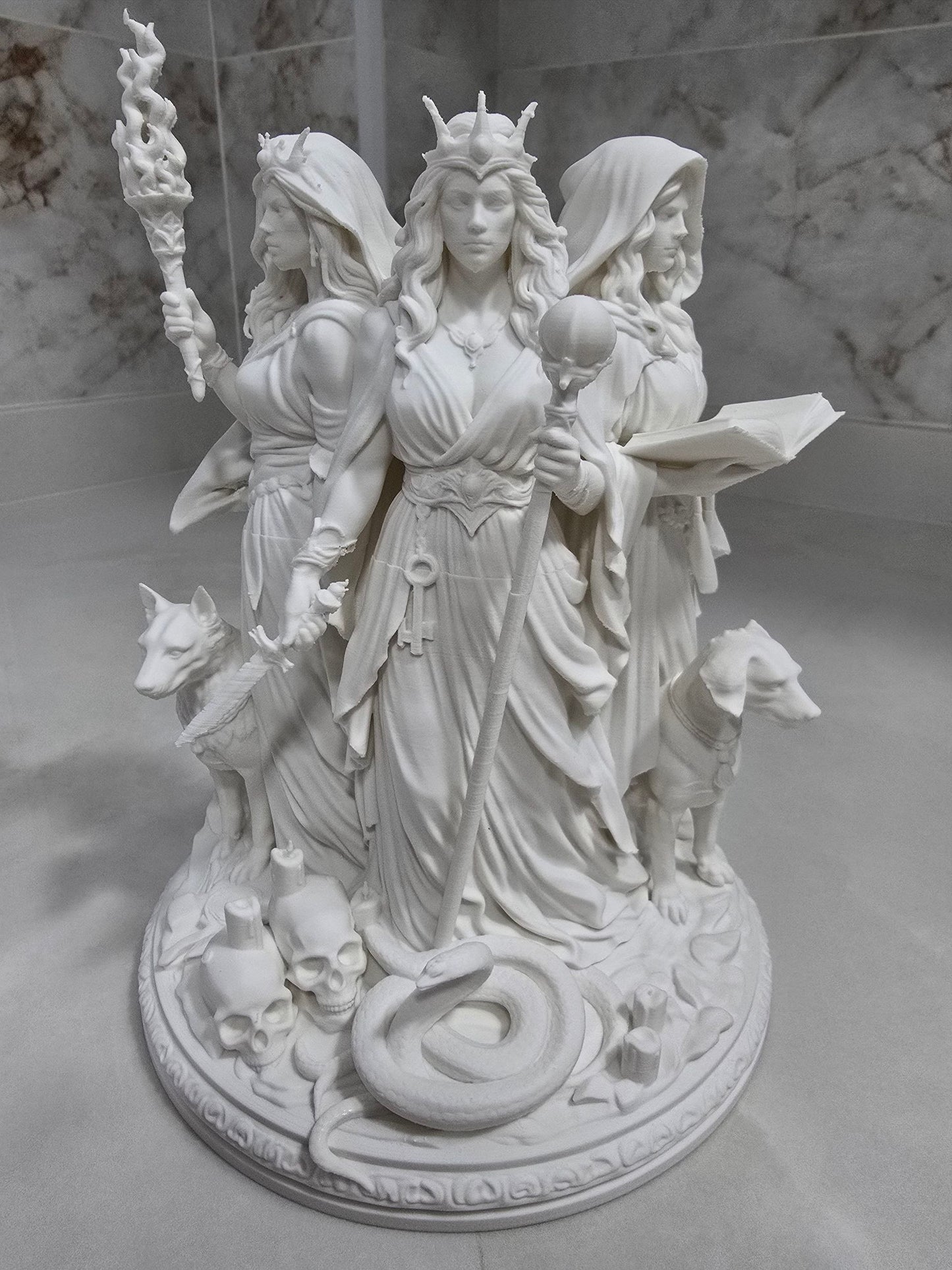 Hécate, escultura triple — Escultura decorativa artesanal | Atenea