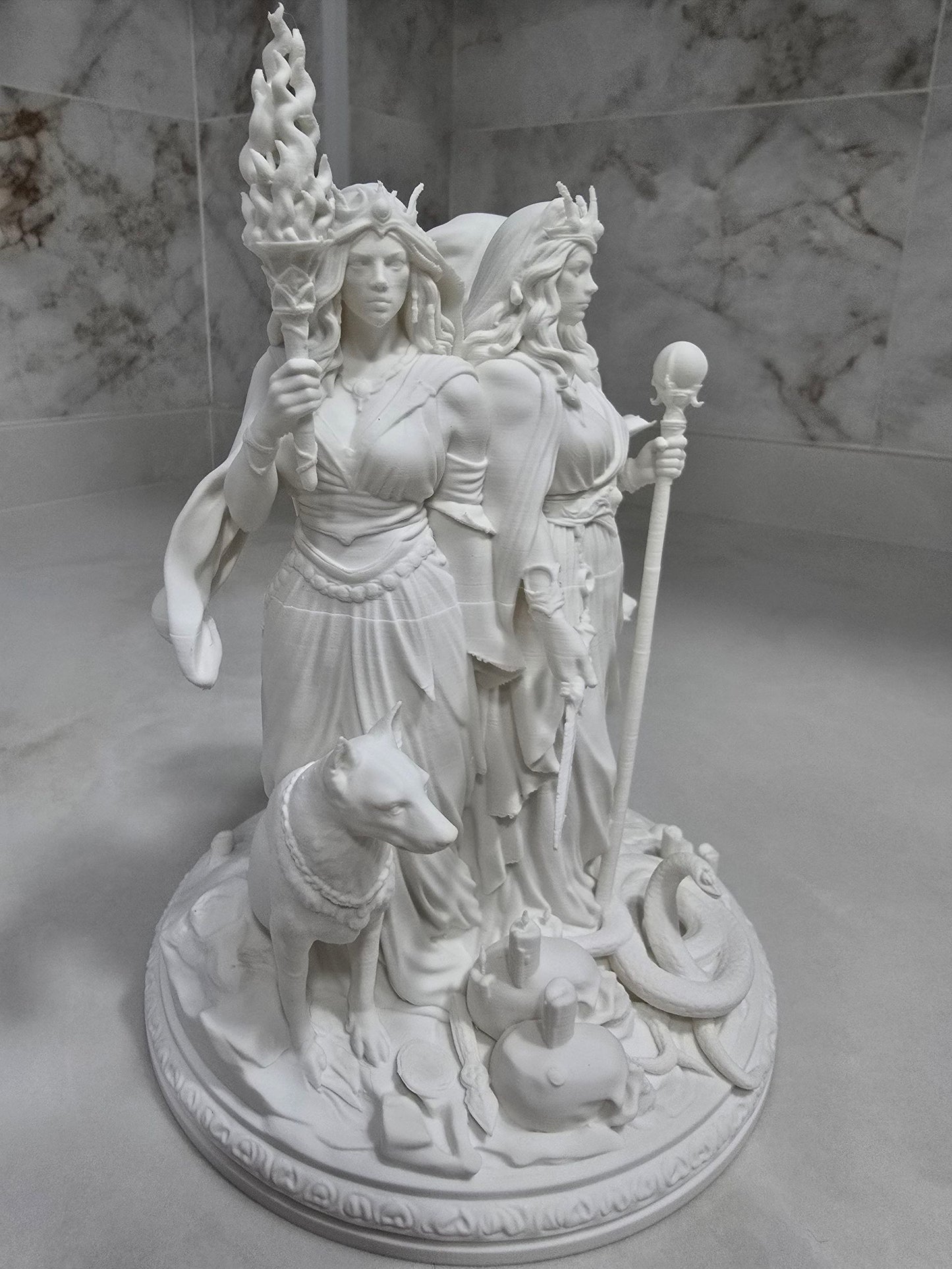 Hécate, escultura triple — Escultura decorativa artesanal | Atenea