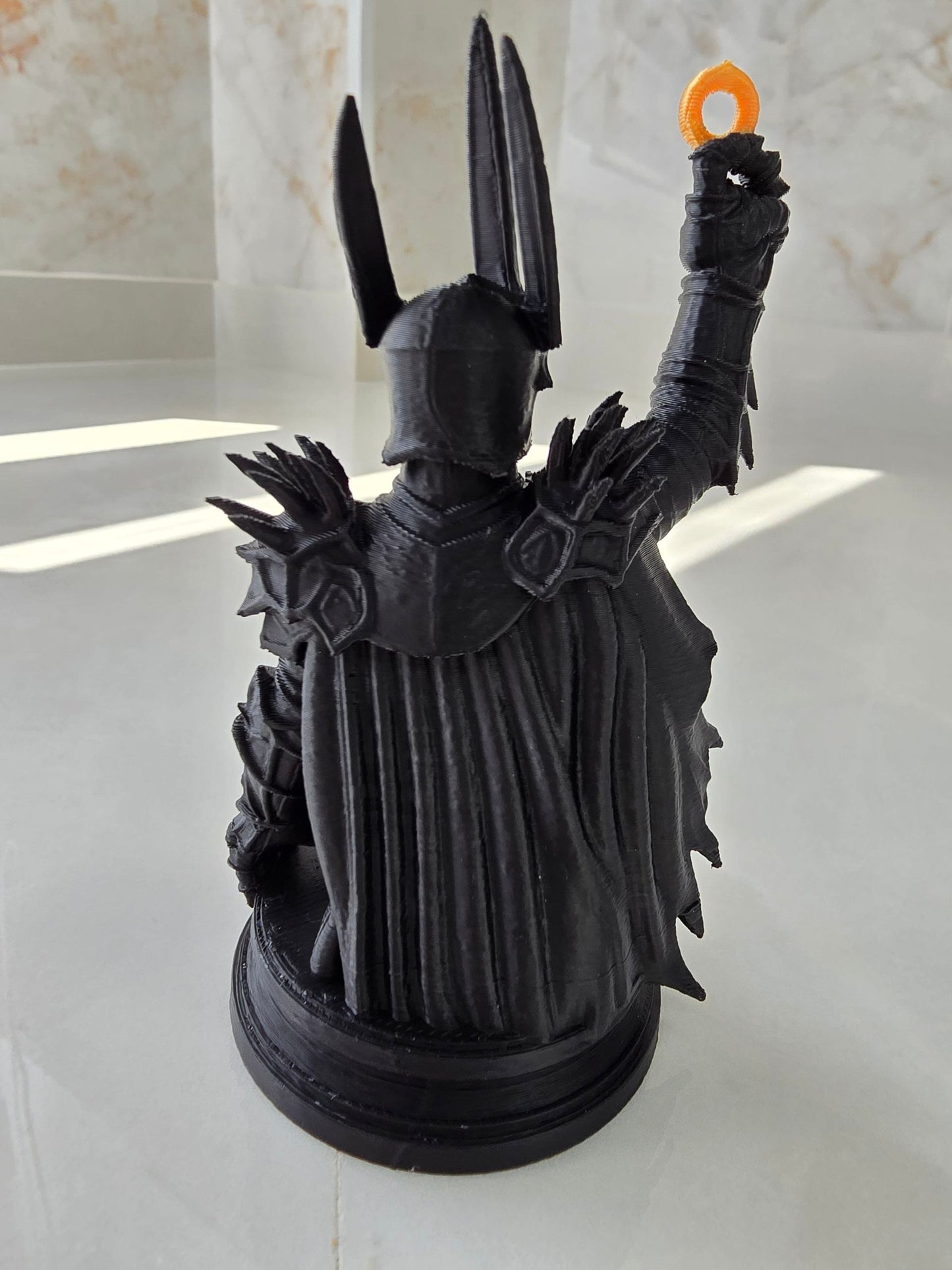 Busto de Sauron, El señor de los anillos — Escultura decorativa artesanal | Atenea
