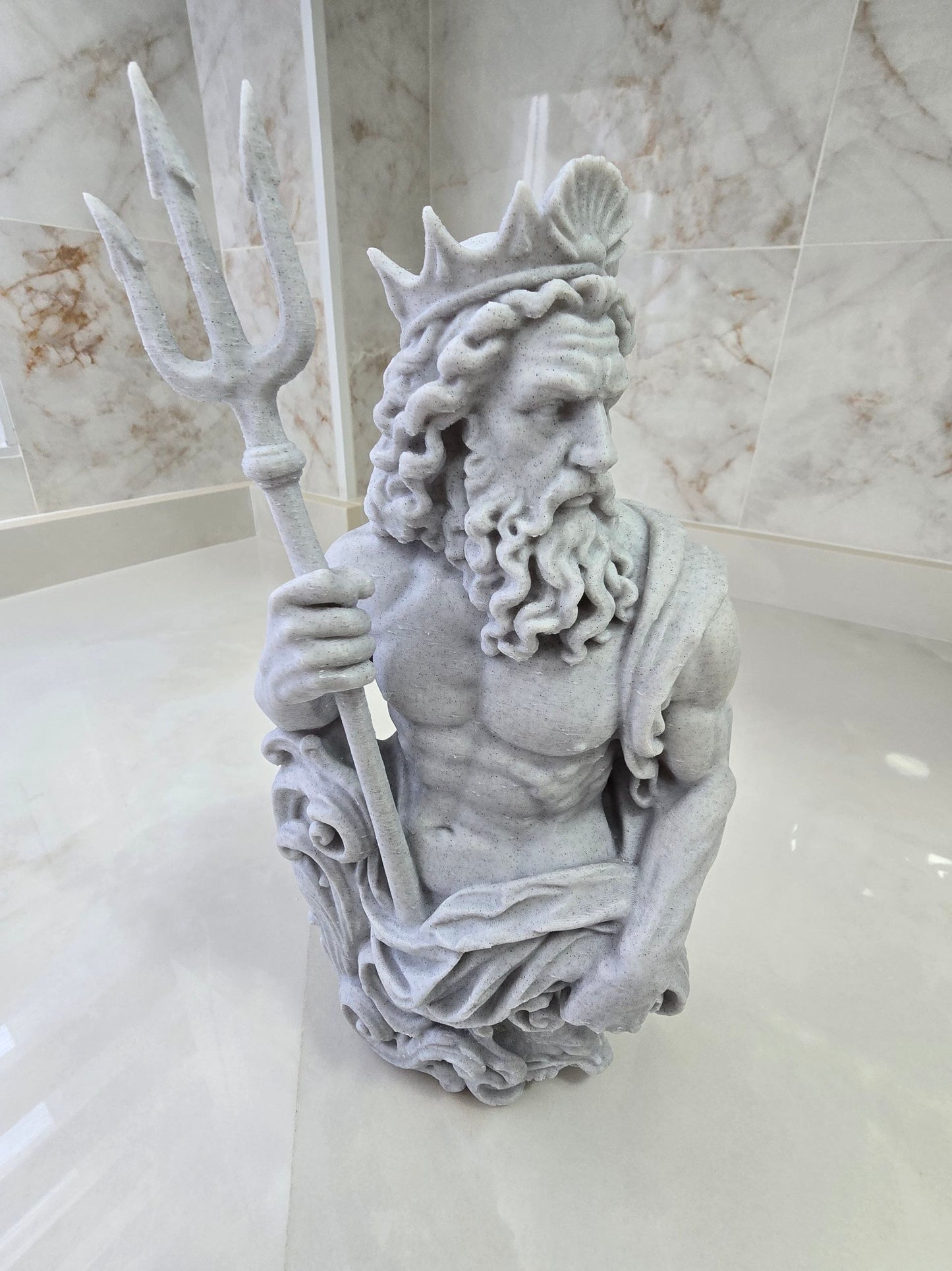 Busto Poseidón — Escultura decorativa artesanal | Atenea