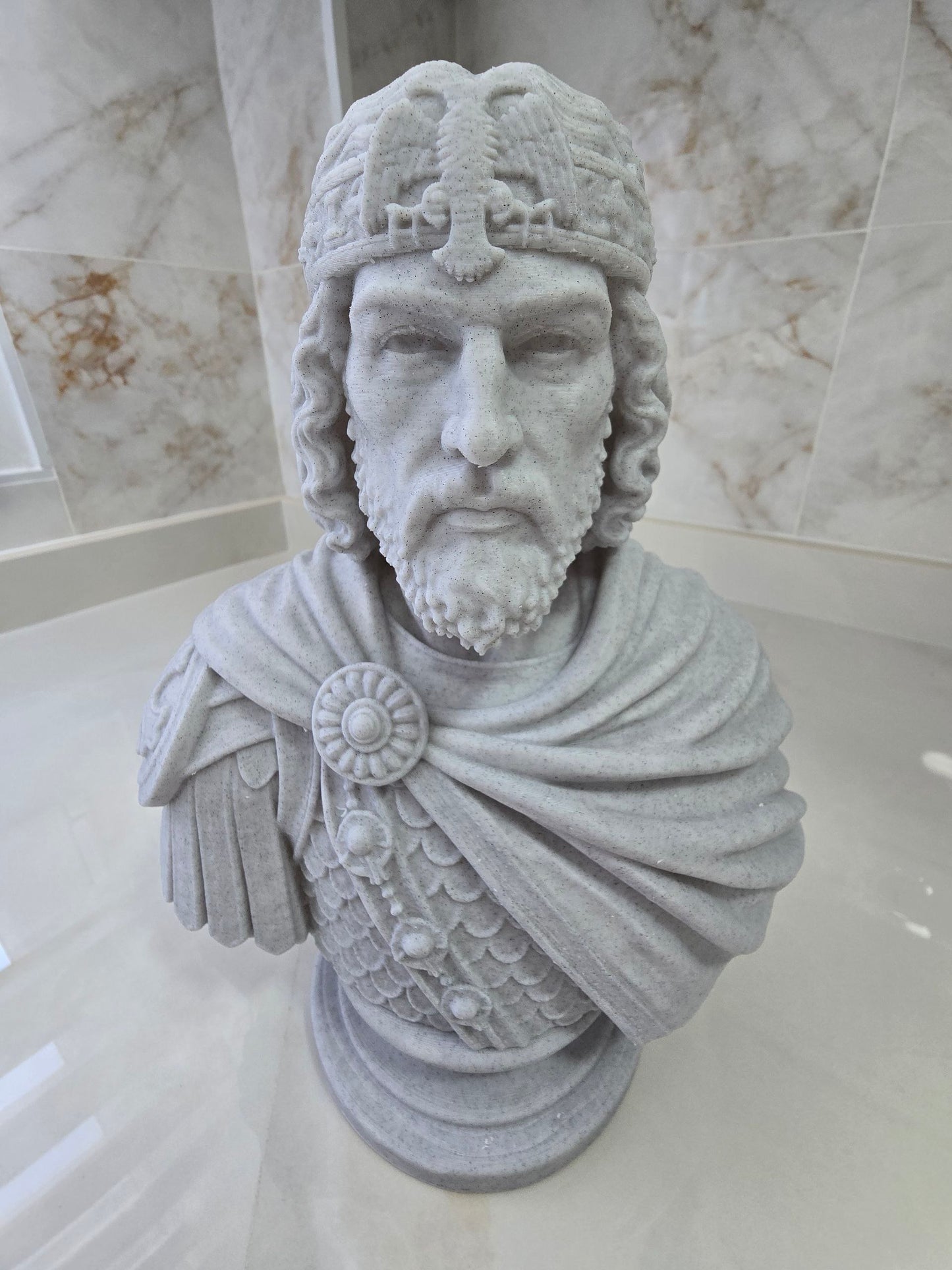 Busto de Constantino XI paleólogo — Escultura decorativa artesanal | Atenea
