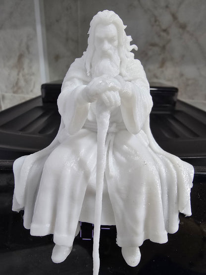 Figura de monitor de Gandalf el blanco, El señor de los anillos — Escultura decorativa artesanal| Atenea