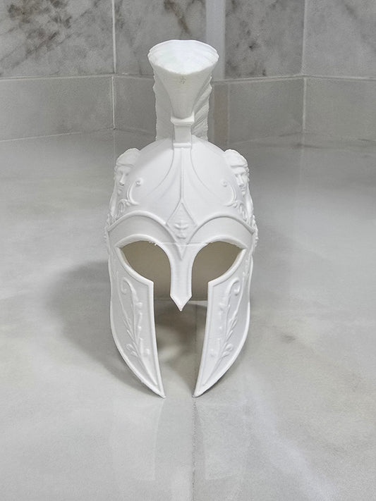 Casco hoplita — Escultura decorativa artesanal | Atenea