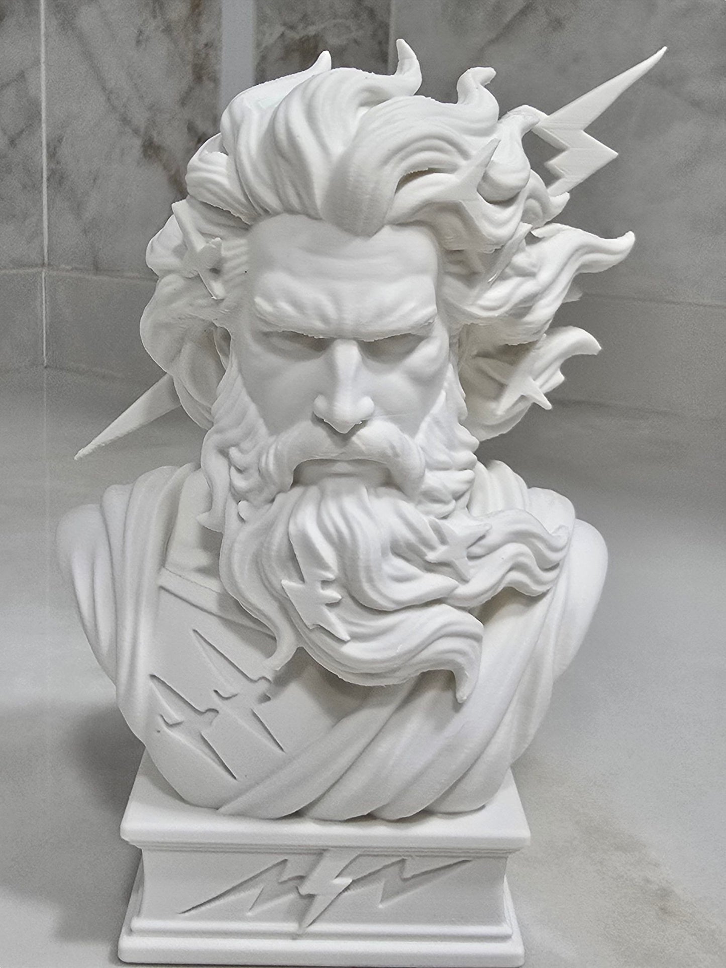 Busto Zeus — Escultura decorativa artesanal | Atenea