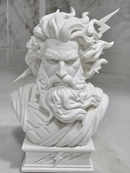 Busto Zeus — Escultura decorativa artesanal | Atenea