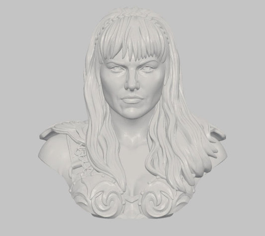 Busto de Xena, princesa guerrera — Escultura decorativa artesanal | Atenea