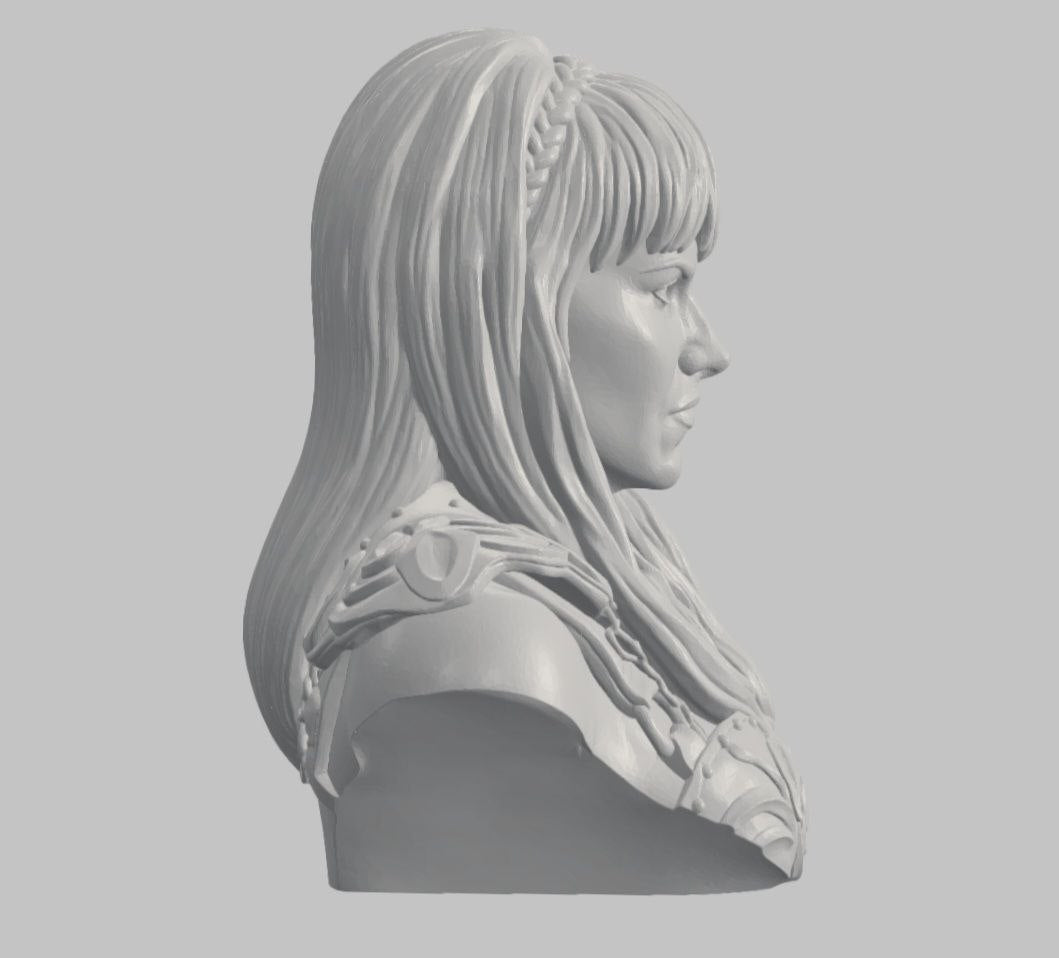 Busto de Xena, princesa guerrera — Escultura decorativa artesanal | Atenea