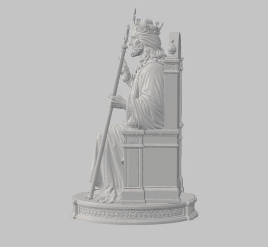 Jesús sentado en el trono — Escultura decorativa artesanal | Atenea