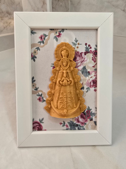 Virgen del Rocío — Cuadro con relieve artesanal | Atenea