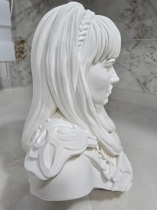 Busto de Xena, princesa guerrera — Escultura decorativa artesanal | Atenea