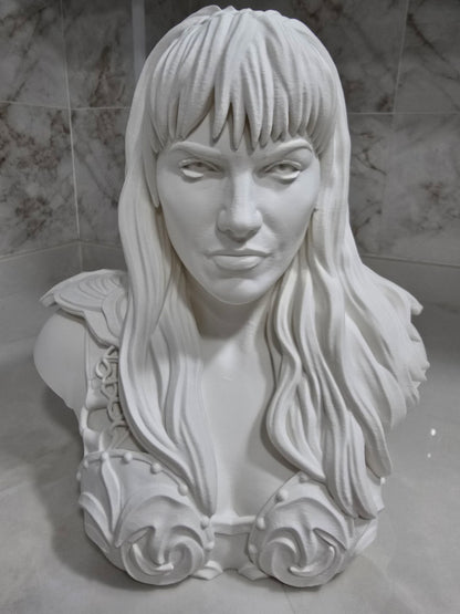 Busto de Xena, princesa guerrera — Escultura decorativa artesanal | Atenea