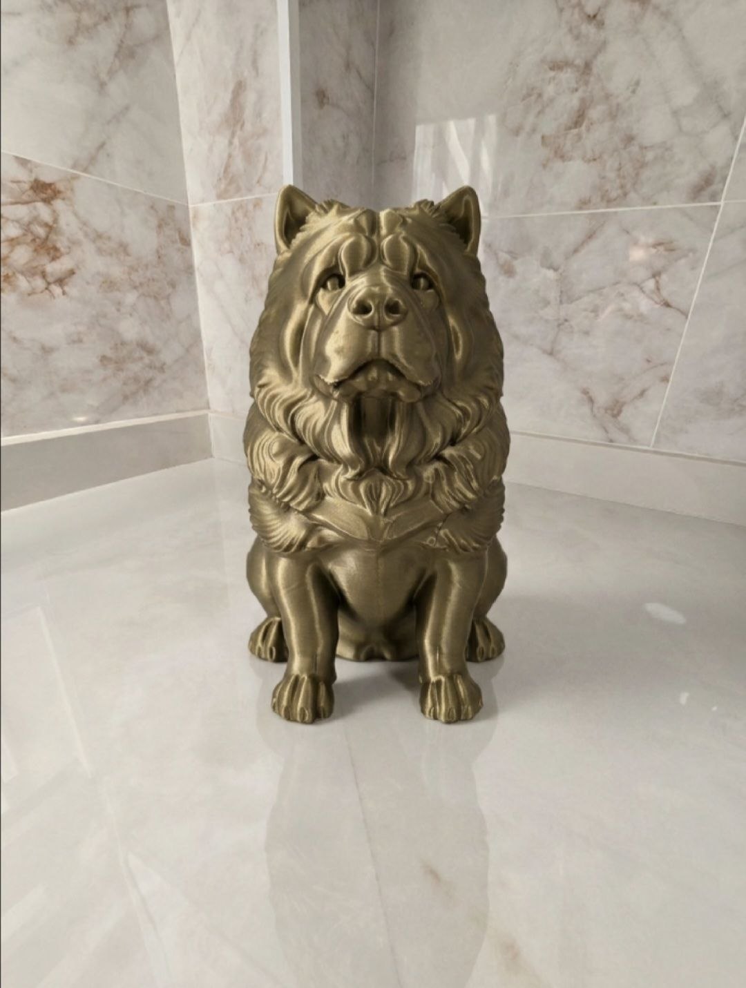 Chow chow — Escultura decorativa artesanal | Atenea