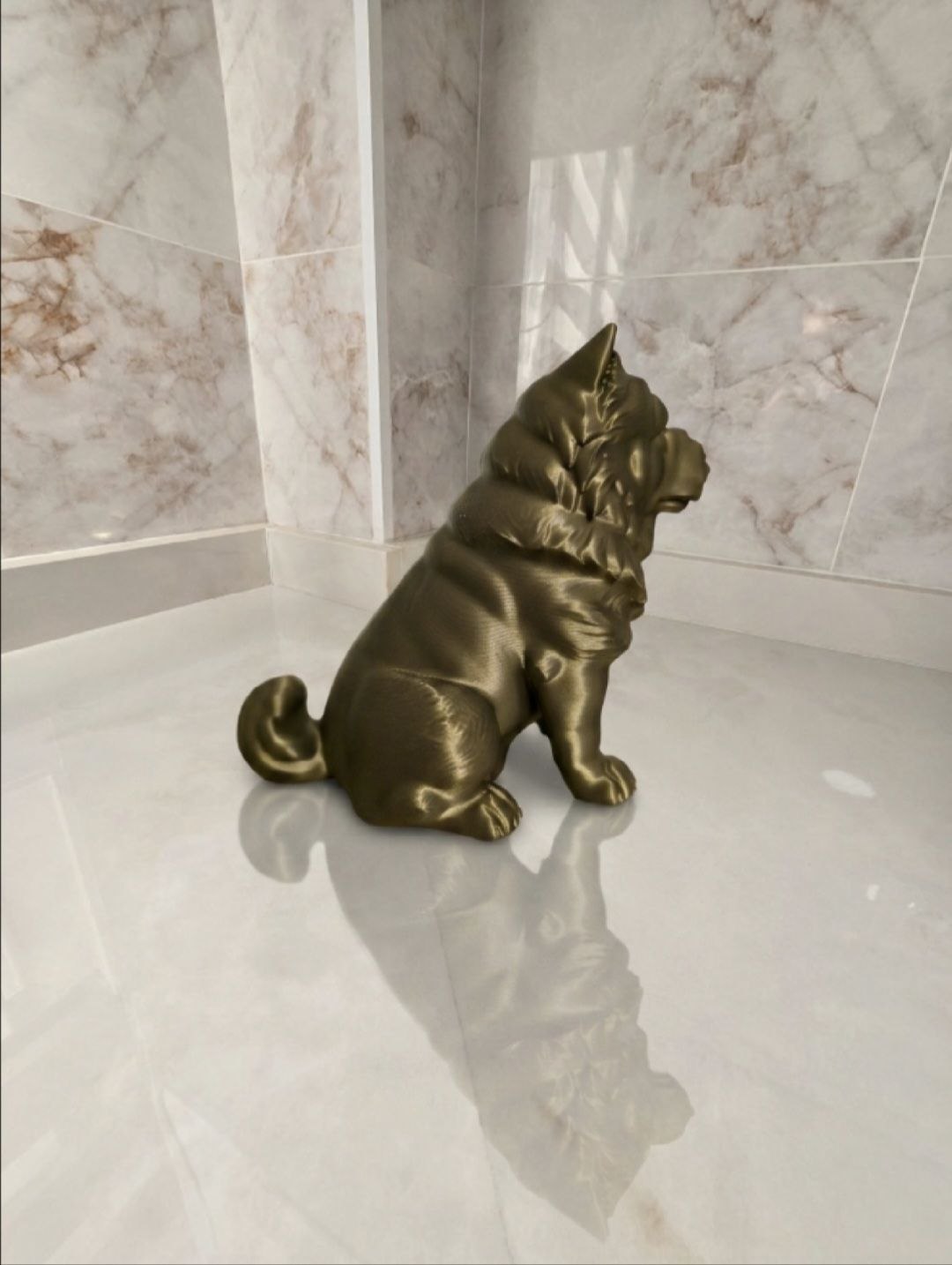 Chow chow — Escultura decorativa artesanal | Atenea